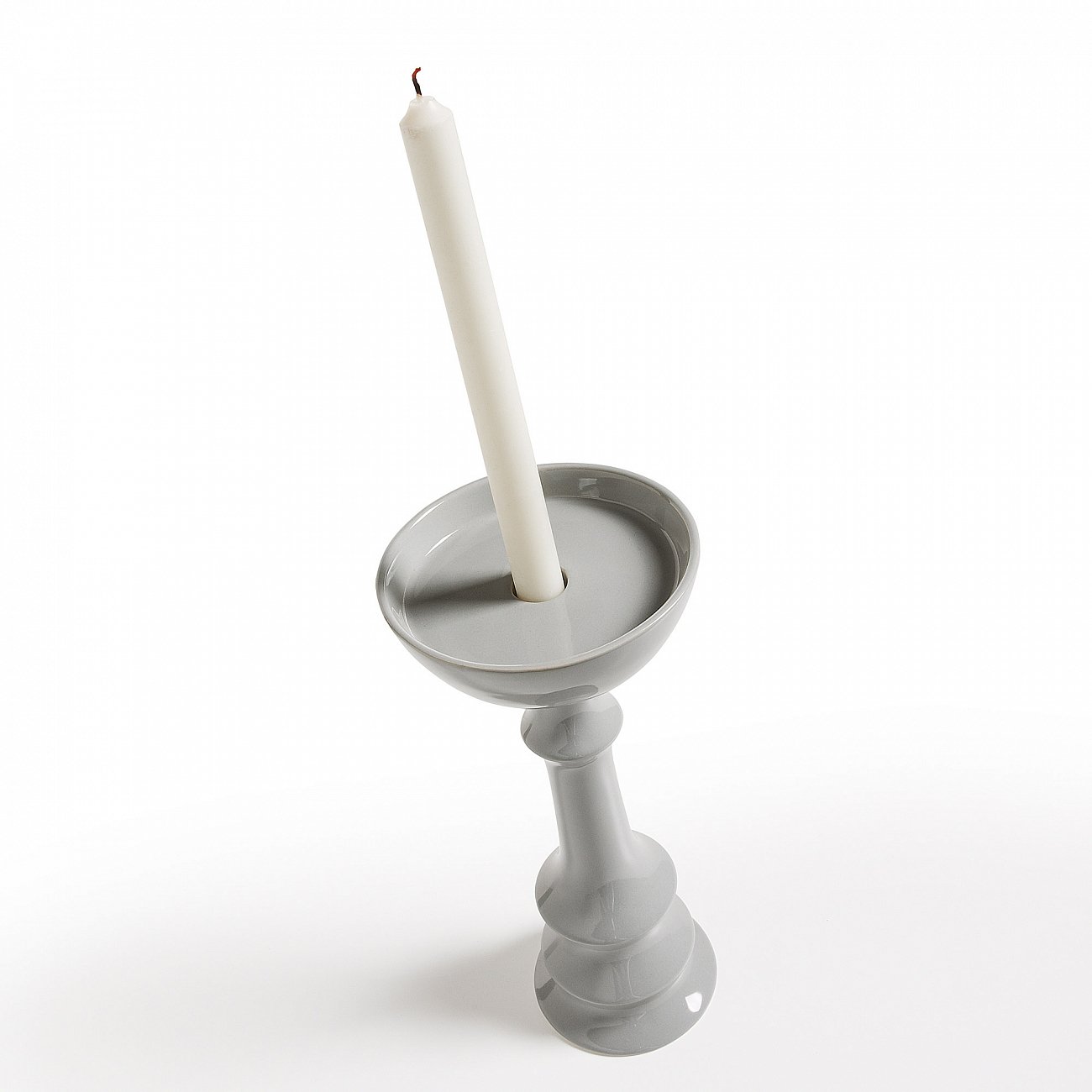 Подсвечник керамический серый Movie от La Forma LA FORMA MOVIE 00-3865142 Серый  - Вид №2