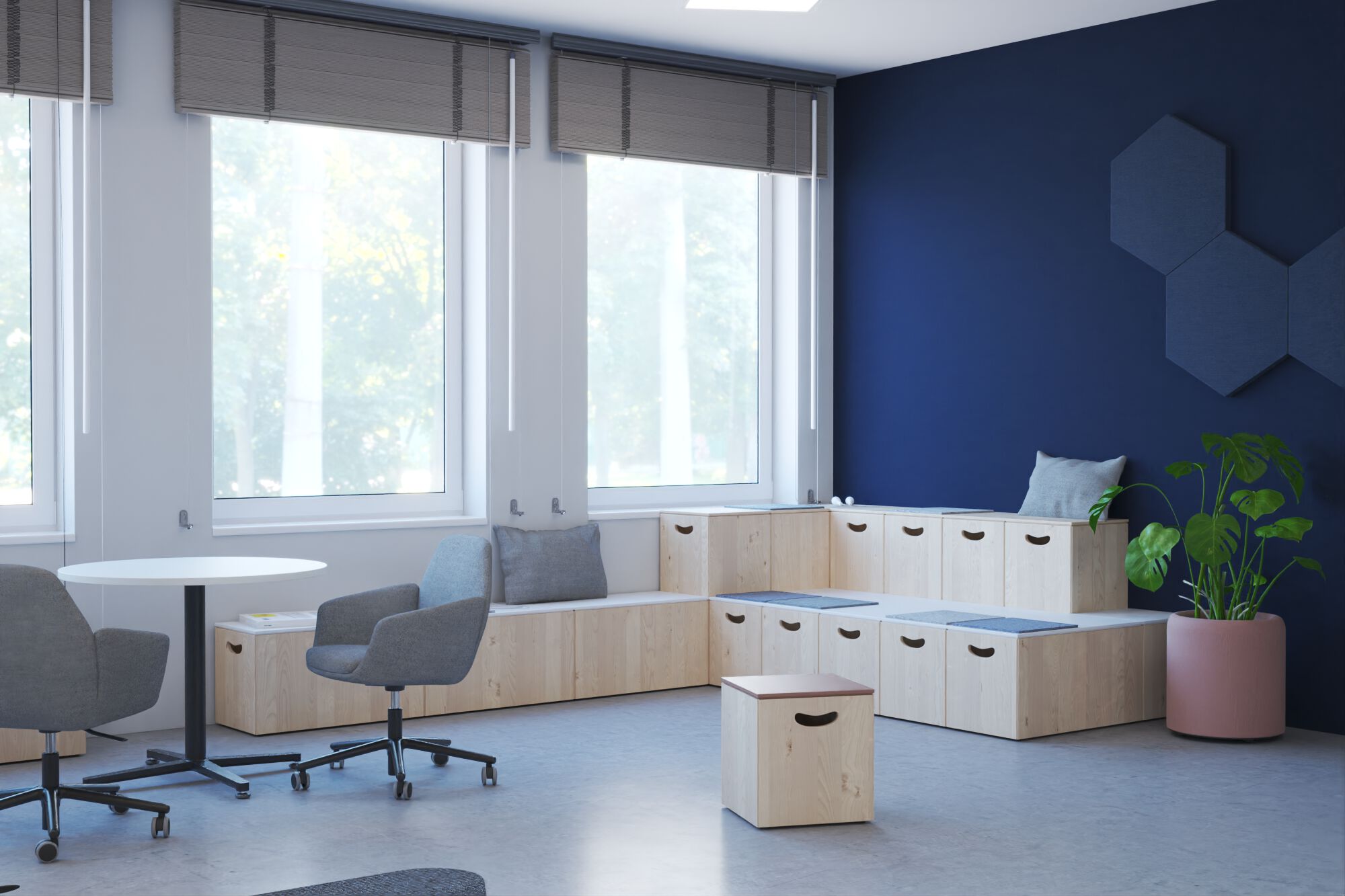 Прямоугольный пуф переработанного материала контейнер Haworth TIJO ARCH-00079248 - Вид №5