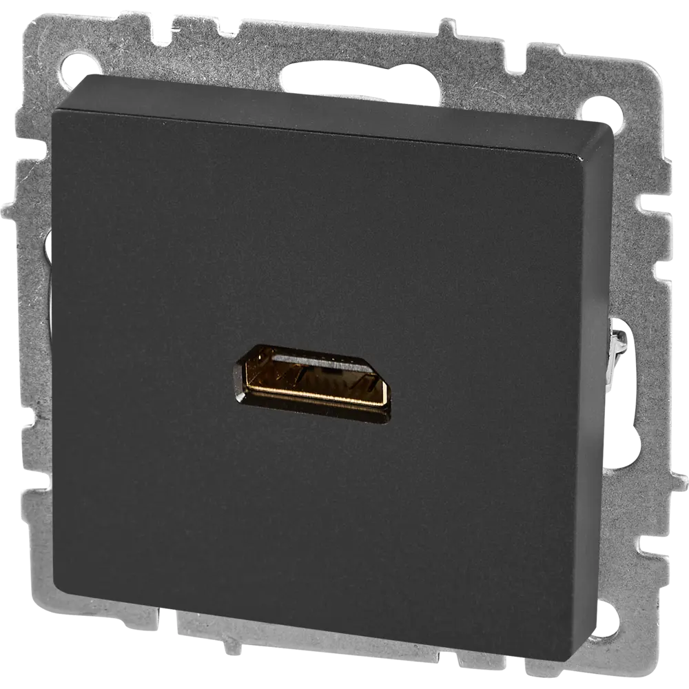 Розетка HDMI IEK Brite для скрытого монтажа - черная 87761570 STLM-1118450 - Вид №1