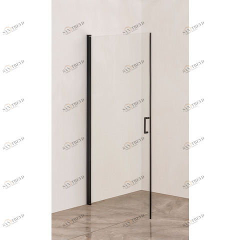 Orange E05-090TB Душевая дверь распашная универсальная 90х190 см черный прозрачный sun-id-1517261