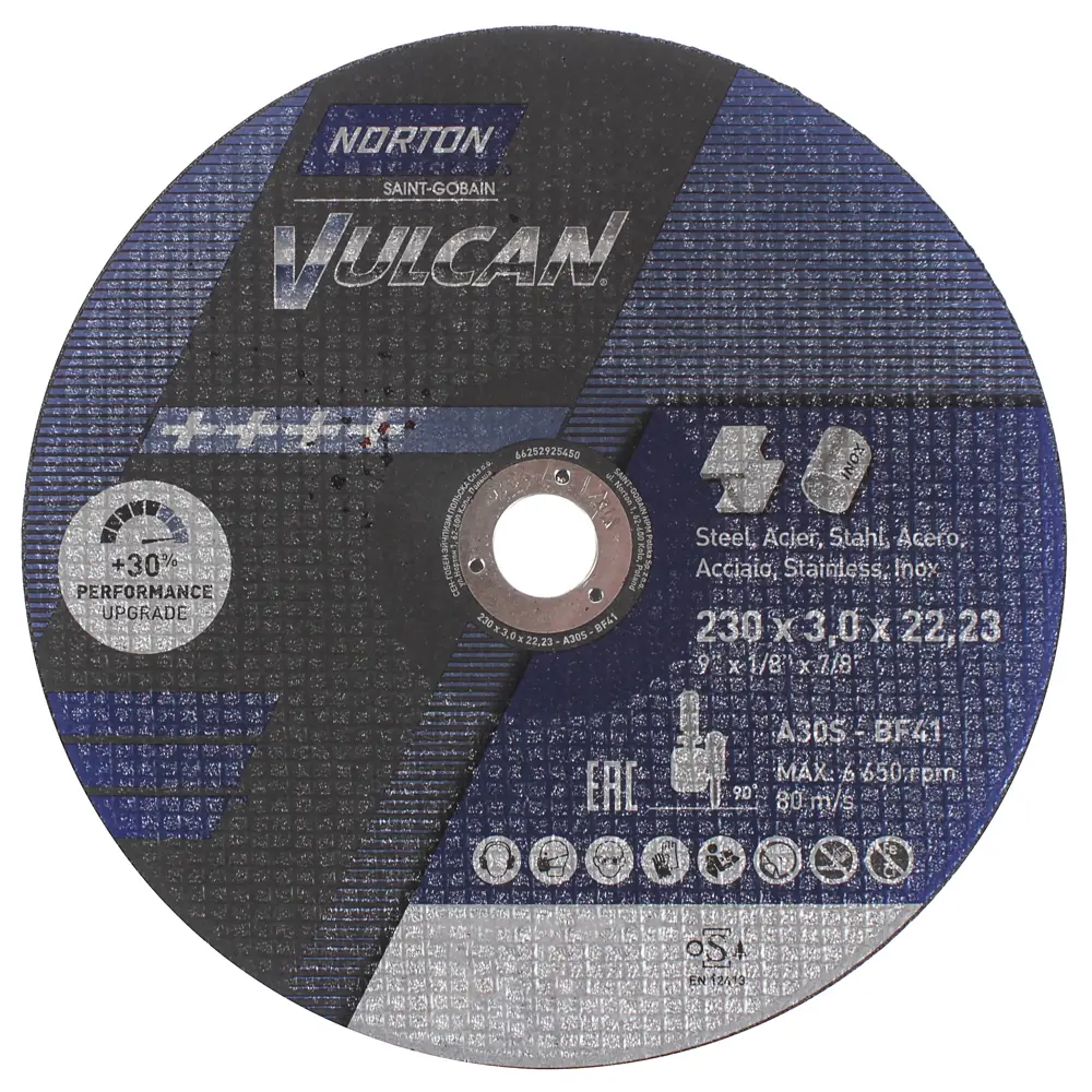 Круг отрезной по металлу Norton, тип 41, 230x3x22.2 мм 11598423 STLM-2036521 NORTON VULCAN 