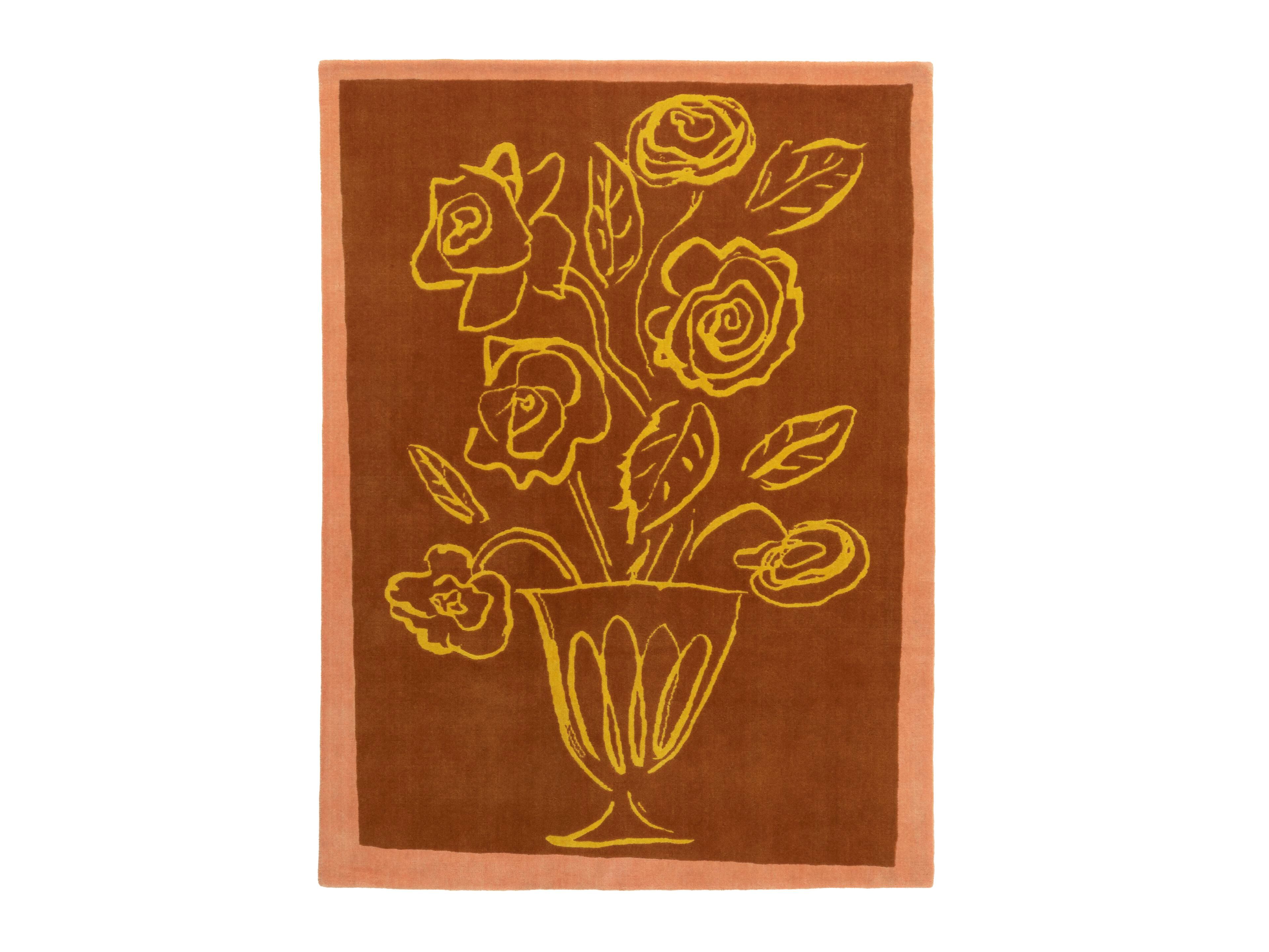 Шерстяной цветочный ковер ручной работы cc-tapis Chateau Orlando ARCH-00145984