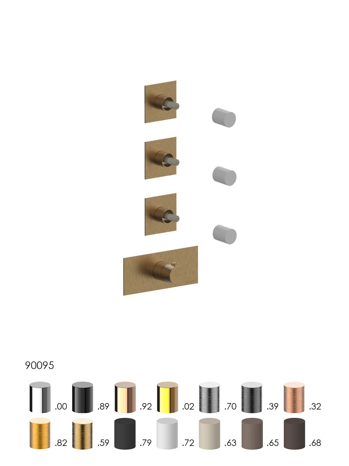 Термостатический смеситель для душа с 4 отверстиями Rubinetterie Frattini отдельная эстетика ARCH-00015119 - Вид №4