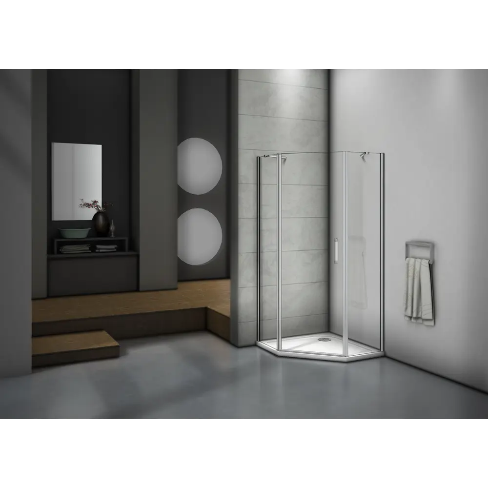 Santreyd Makiato - Пентагональное душевое ограждение с распашной дверью 84540765 STLM-0051702