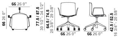 Стул с колесами Arper Catifa 46 ARCH-00133802 - Вид №5