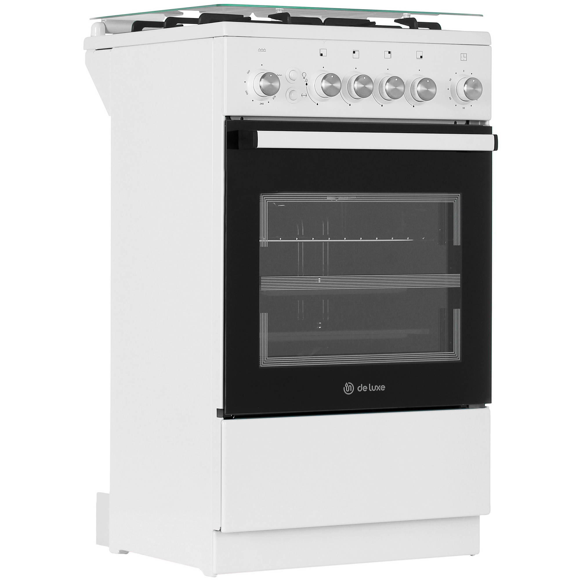 8195614 Газовая плита De Luxe 5040.30Г (КР) ЧР белый STDN-0131328 - Вид №1