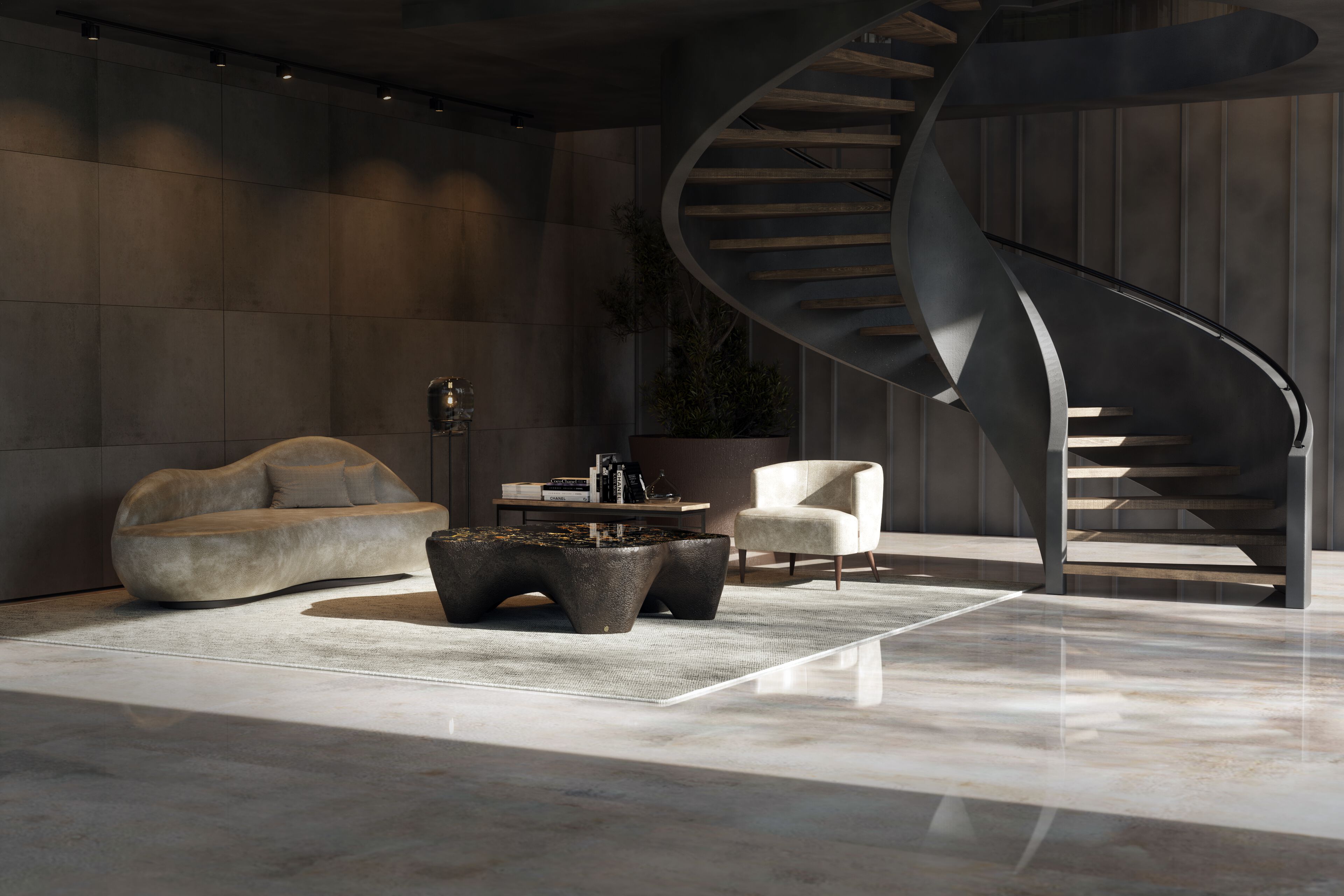 Журнальный столик из мрамора и стекловолокна KARPA Odyssey ARCH-00112800 - Вид №2