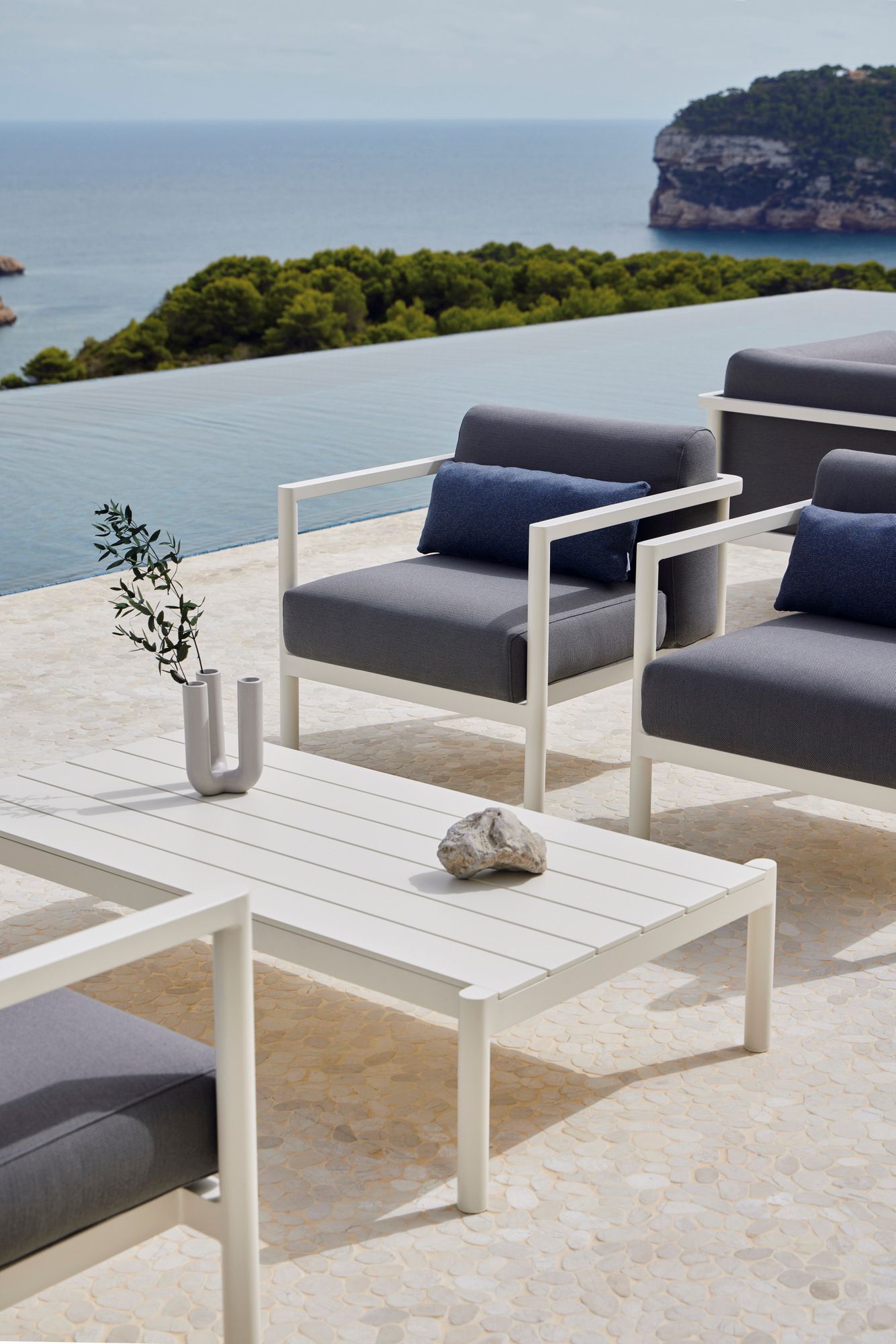 Прямоугольный алюминиевый журнальный столик с керамической столешницей POINT Origin ARCH-00066853 - Вид №8