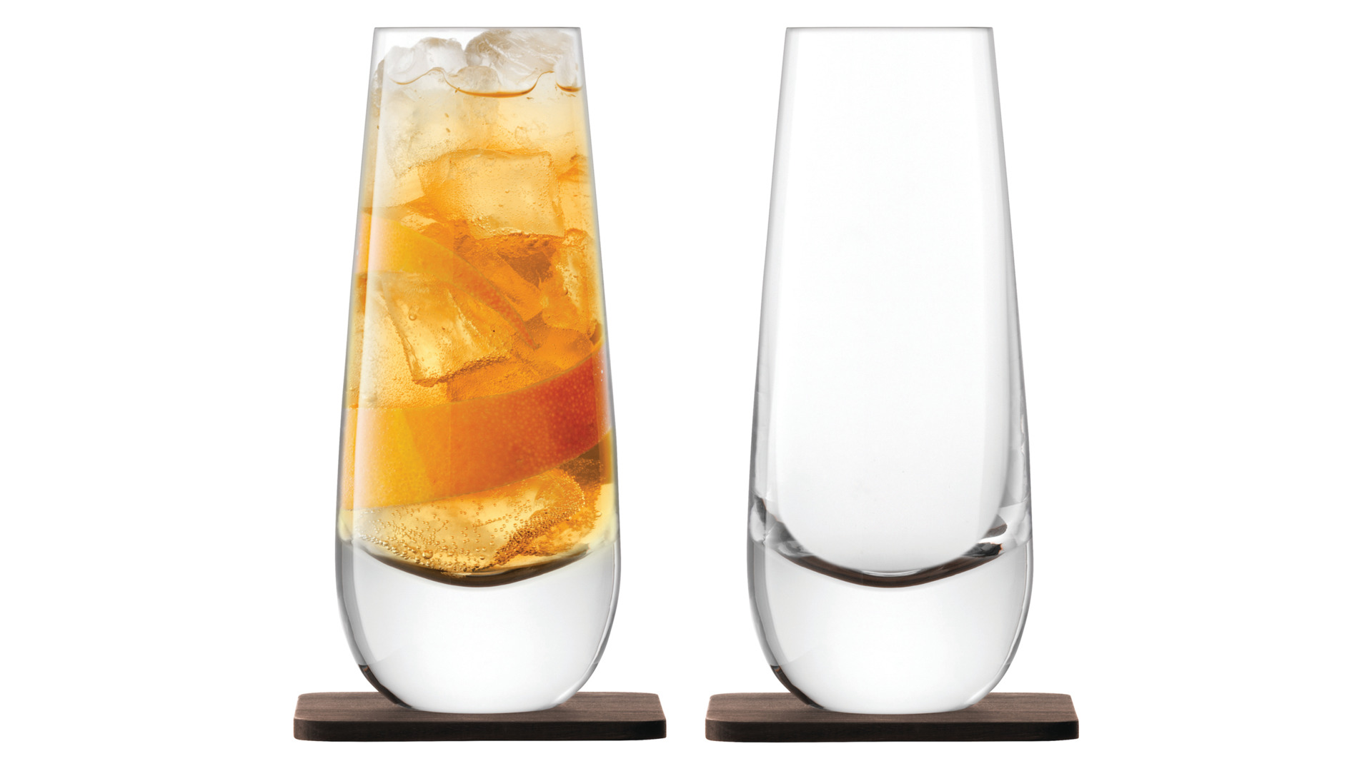 10656182 LSA International Набор стаканов на подставке из ореха LSA International, "Whisky", 325мл, 2шт. Стекло  - Вид №1