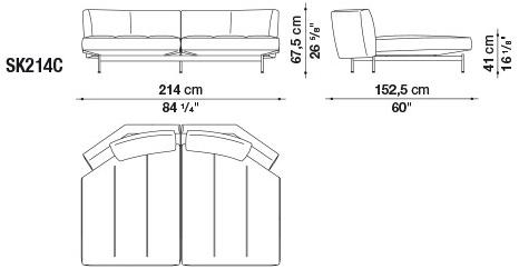 B&B Italia 4-х местный кожаный диван Saké sun-id-1457556 - Вид №20