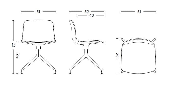 Рециркулированный Пластиковый поворотный стул Hay About a Chair ARCH-00076023 - Вид №2