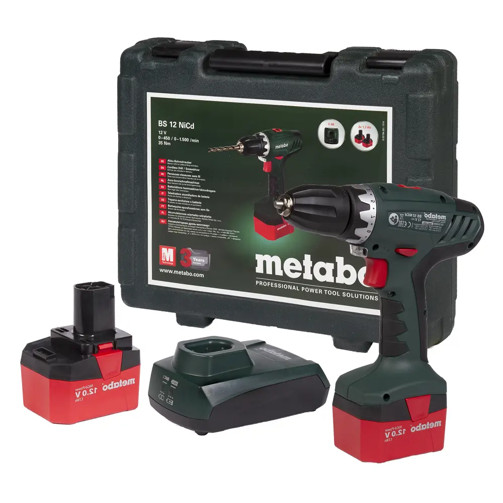 Шуруповерт аккумуляторный Metabo BS 12, 12 В Ni-Cd 2х1.7 Ач 13668739 STLM-2134801  - Вид №3