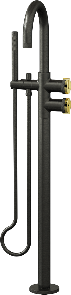 E-11554-R1PB-L1PB-BOX Смеситель напольный отдельностоящий (внешняя часть) GRAFF MOD+