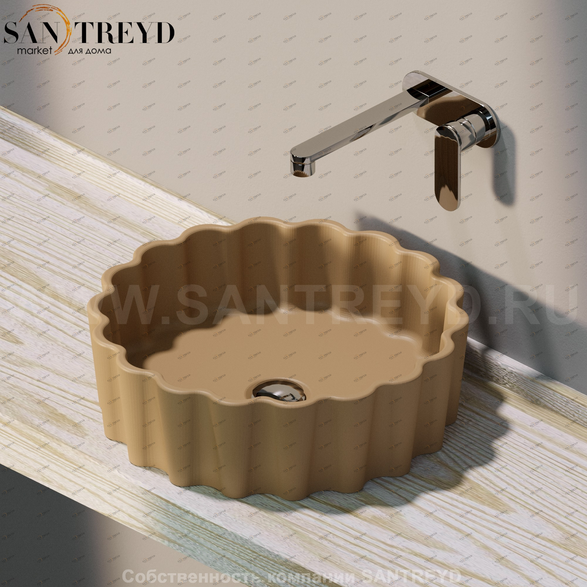 DZ46L9004 Накладная раковина на столешницу  круглая Ceramica Flaminia Doppio Zero