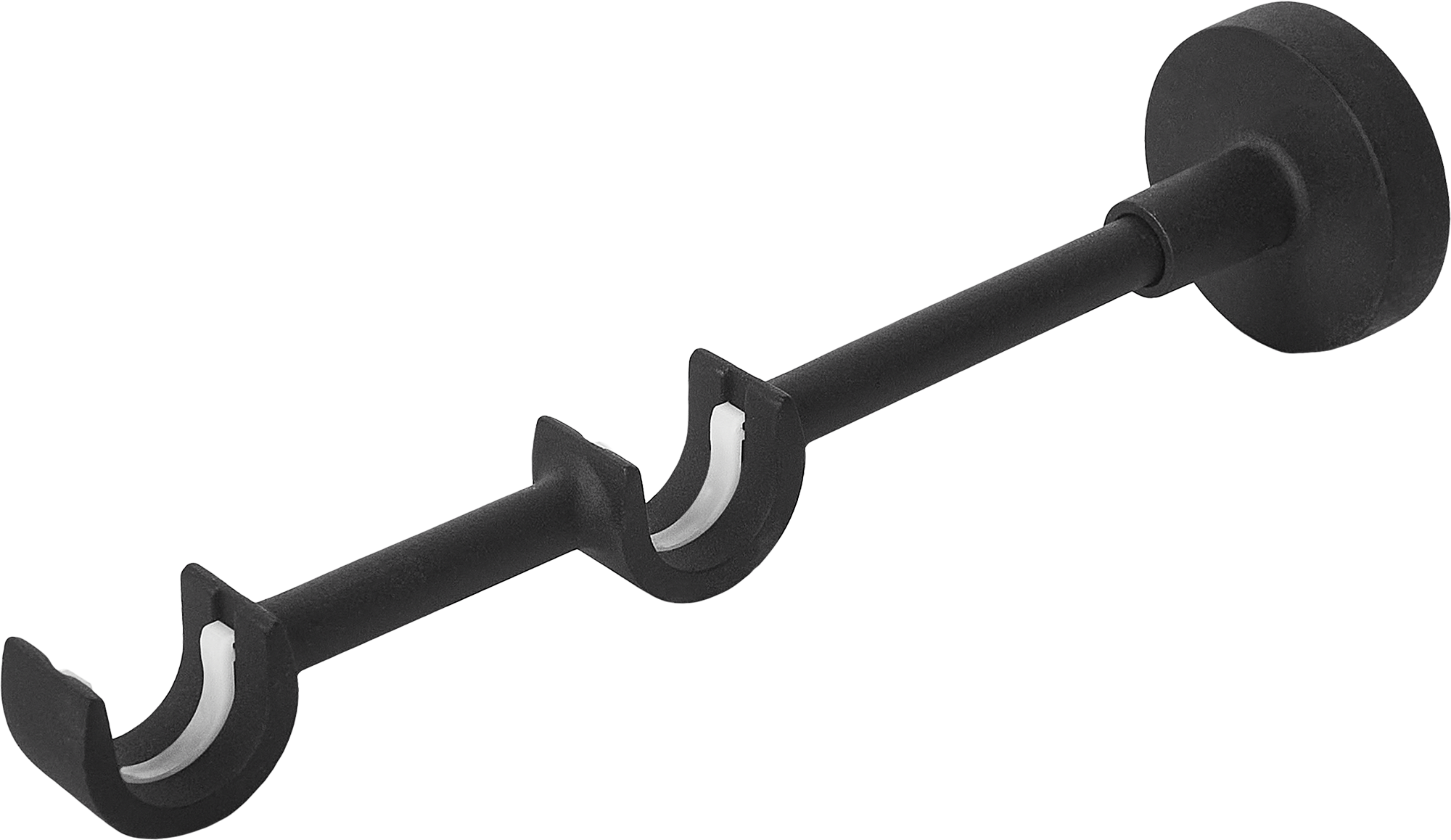 Держатель двухрядный INSPIRE для карниза, черный металл 85186796 STLM-0059675