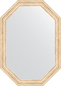 BY 7017 Зеркало в багетной раме - слоновая кость 51 mm EVOFORM Octagon