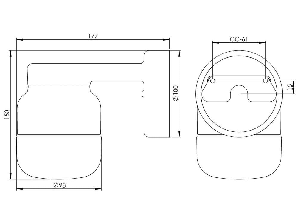 Матовый и фарфоровый стеклянный настенный светильник Ifö Electric Ohm ARCH-00050049 - Вид №10