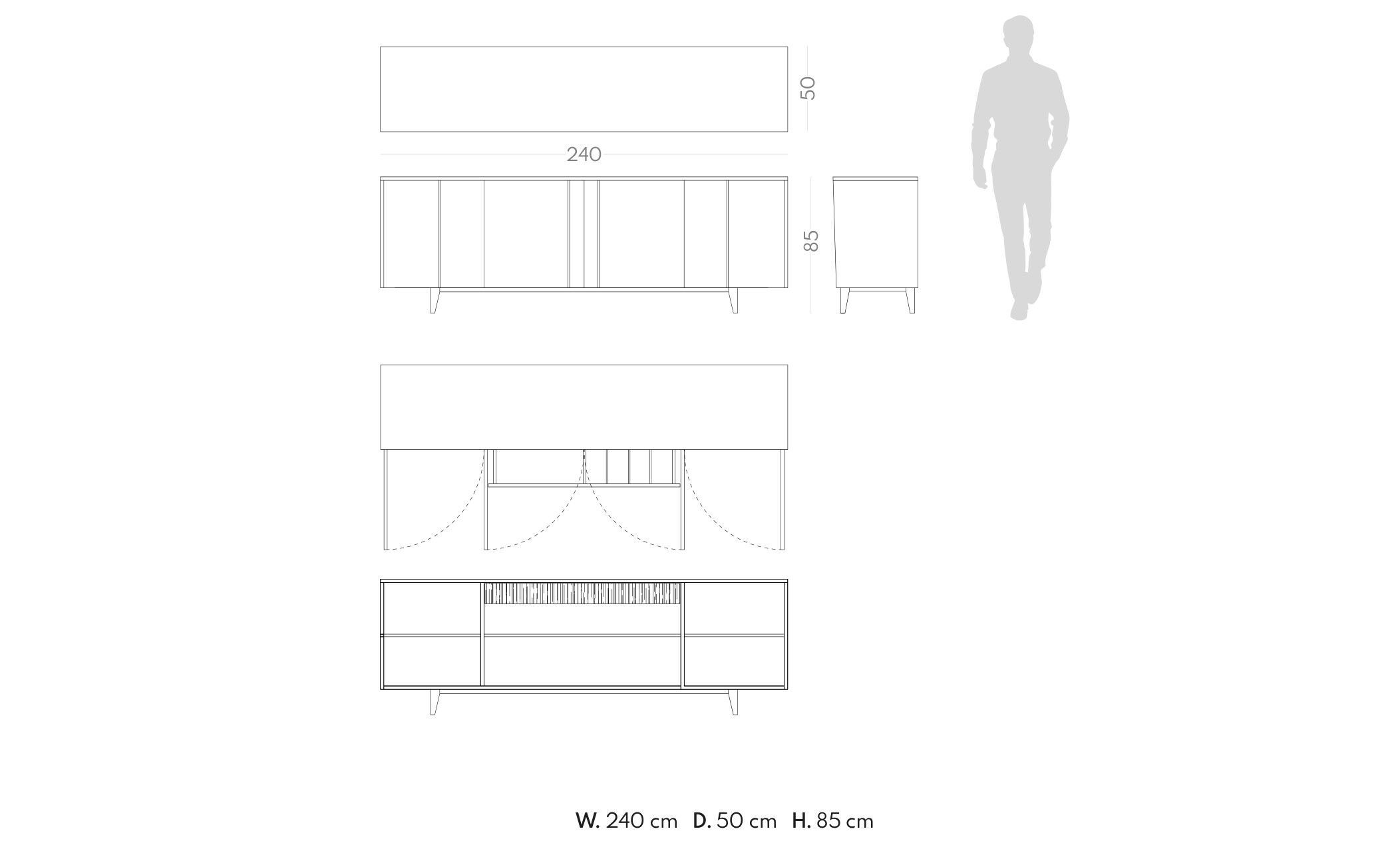 Шкаф из шпона с распашными дверями PRADDY ARCH-00048997 - Вид №1