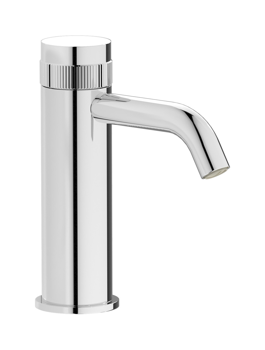 Монорычажный прогрессивный смеситель на раковину в комплекте с донным клапаном. WE ARE IB rx200cc Chrome Reflex