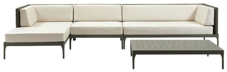 Ethimo Модульный садовый диван из материала ethimo lightwick® Infinity sun-id-1406348 - Вид №1