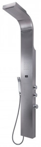 GYSP10602(IS) Gedy G-SPA 02, многофункциональная душевая панель с термостатом, цвет нержавеющая сталь