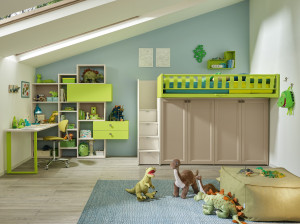 Состав с двухъярусной кроватью Level Smart