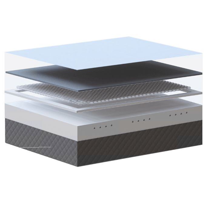 Матрас со съемным чехлом 140x190 Blue Sleep Hybrid BLUE SLEEP  178514 Белый;серый  - Вид №1