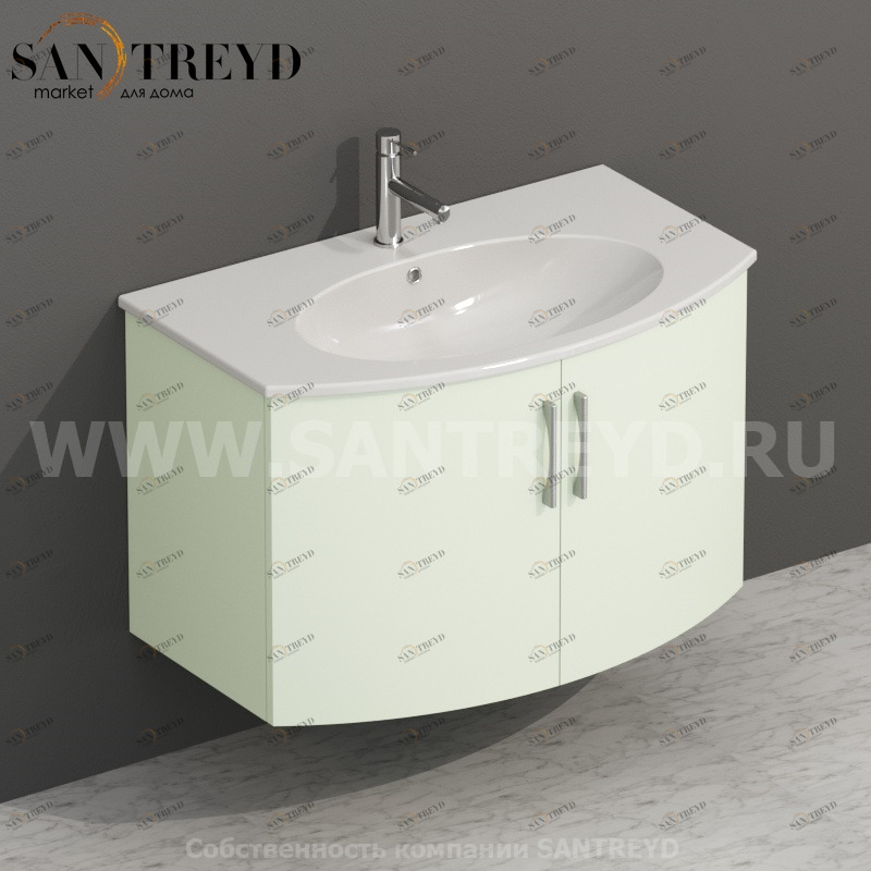 MDMA80Y003 Тумба с двумя створками 78 см зеленая Globo 4ALL Италия Ceramica Globo