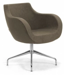 Leyform Кресло на жердочке в коже с подлокотниками  51600