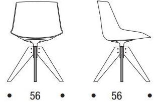 MDF Italia Вращающийся стул на козелке из ткани с подлокотниками Flow sun-id-1431075 - Вид №6