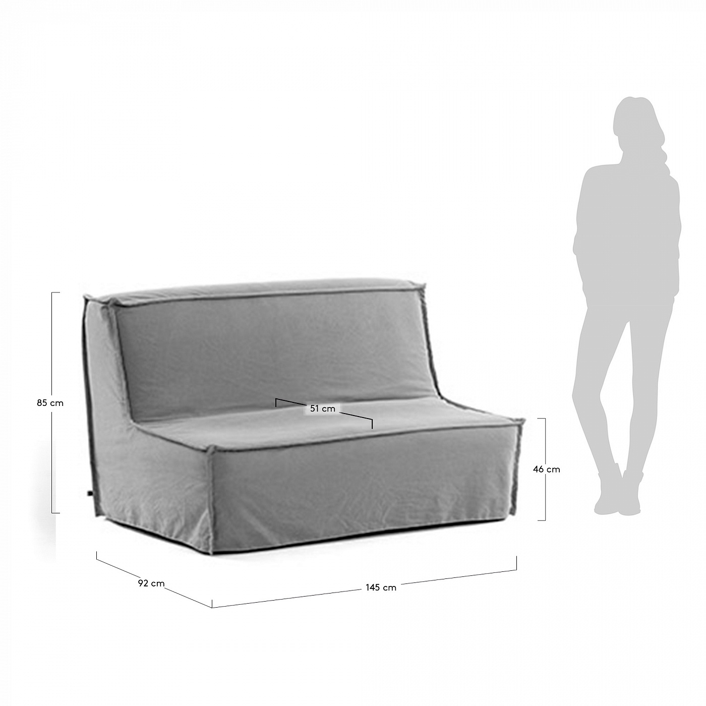 070911 Диван-кровать 140см серый La Forma Lyanna 