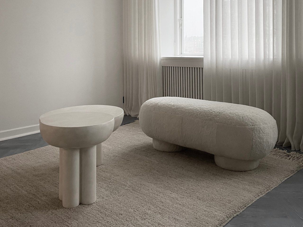 Круглый журнальный столик из волокнистого бетона 101 Copenhagen Crown ARCH-00009162 - Вид №4