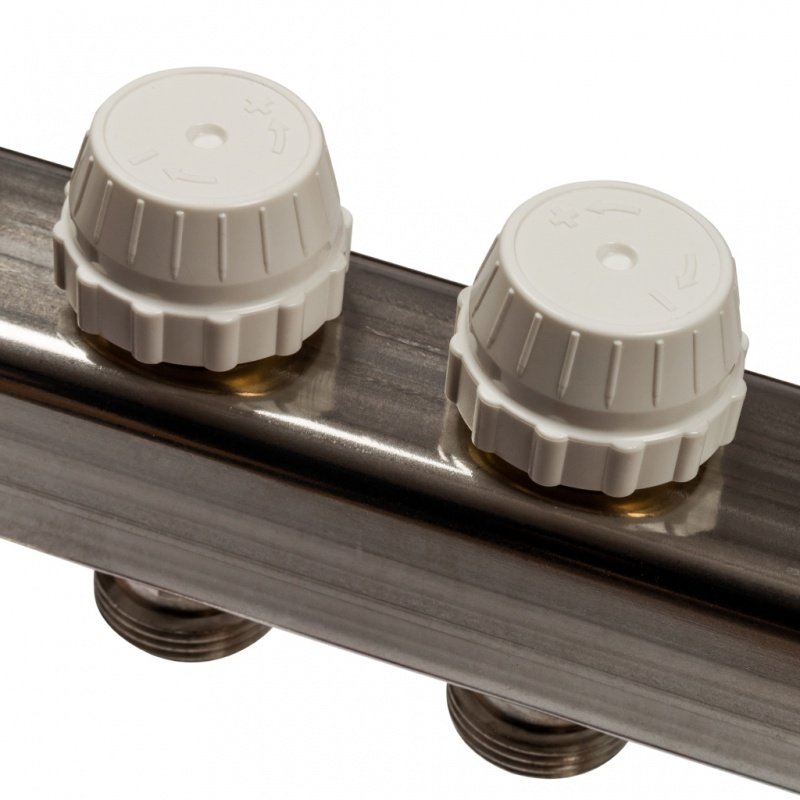 Коллектор из нержавеющей стали на 8 вых. с расходомерами STOUT SMS0917000008 - Вид №4