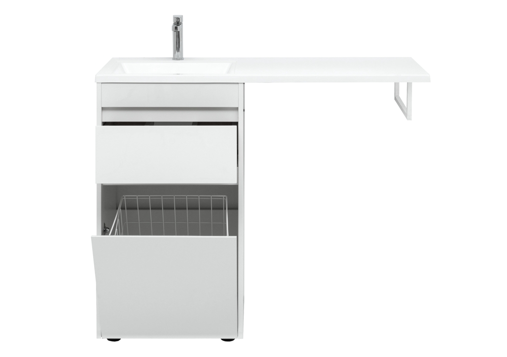 Тумба с раковиной Aquanet Токио 110 L белый (напольная, 1 ящик) 0023928900235497 - Вид №5