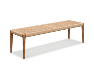 Плетеная садовая скамейка