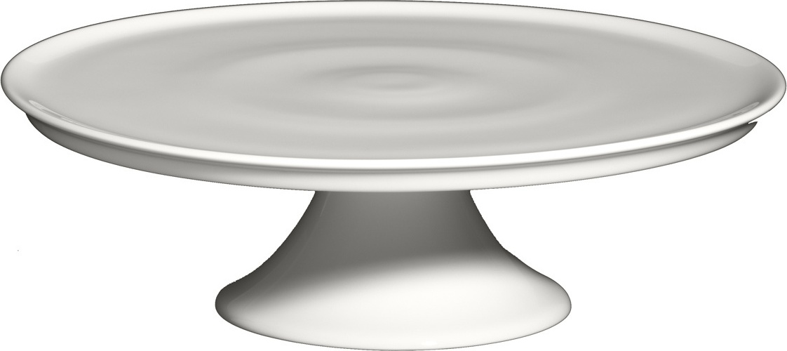 10543485 Dibbern Блюдо круглое на ножке Dibbern Белый декор 32см, фарфор Фарфор костяной 