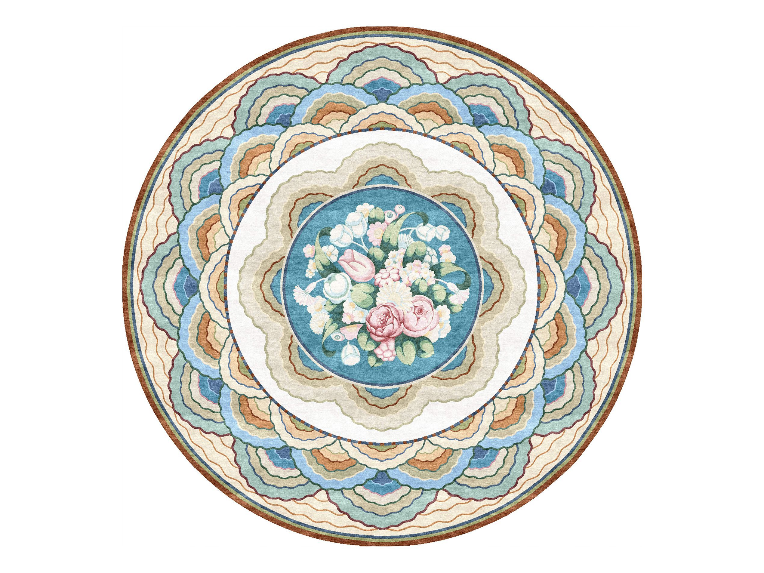 Круглый шелковый ковер ручной работы Tapis Rouge Archive ARCH-00066201