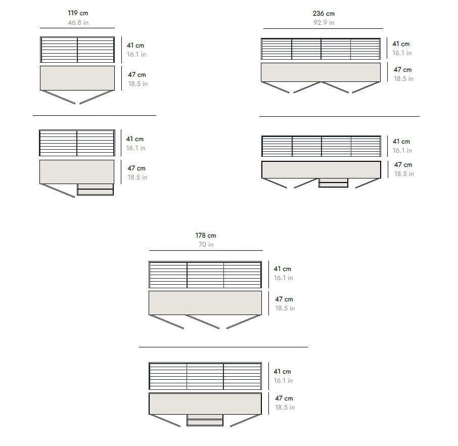 Деревянный подвесной шкаф с распашными дверями Punt Сассекс ARCH-00117008 - Вид №1