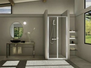 Duka Душевая ниша из алюминия и стекла Quadra – con profili verticali e orizzontali