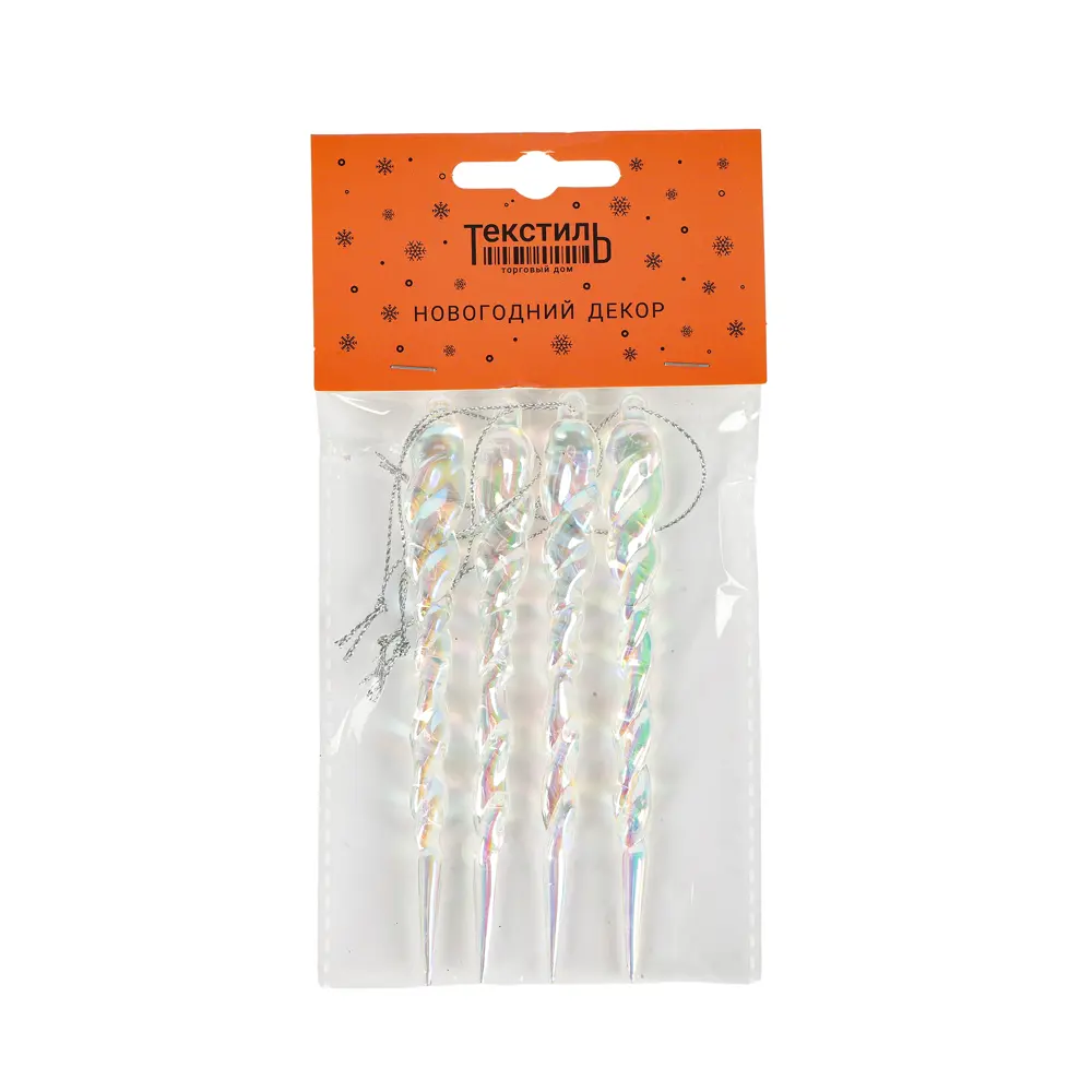 89377719 Новогоднее украшение Сосульки 602 прозрачный 4 шт. STLM-1486801 Santreyd  - Вид №2