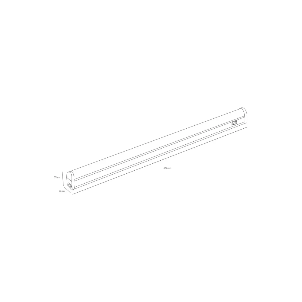 Светильник линейный светодиодный Эра LLED-02-12W-4000-MS-W 1020 мм 12 Вт нейтральный белый свет Santreyd STLM-2058465 - Вид №17