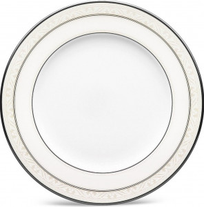 54807 Noritake Тарелка десертная Noritake "Монтвейл, платиновый кант" 16,5см Фарфор костяной