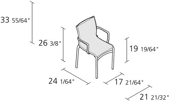 Alias Стул из сетки с подлокотниками Frame sun-id-1358763 - Вид №7
