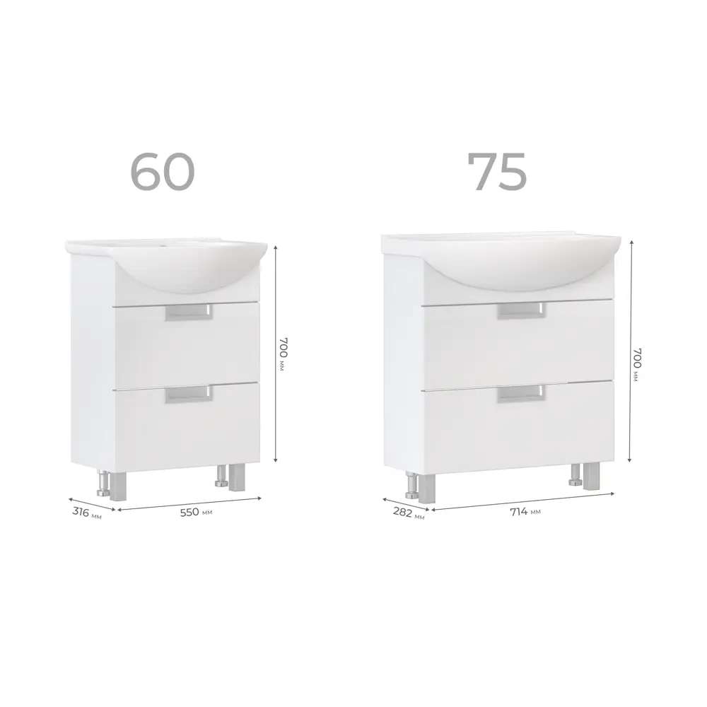 Тумба под раковину Vigo Vento Элеганс - стильное решение для современной ванной 89380949 STLM-1445211 - Вид №7