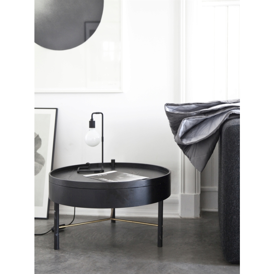 6900049 MENU Вращающийся стол Дуб натуральный & Черный хром  - Вид №1