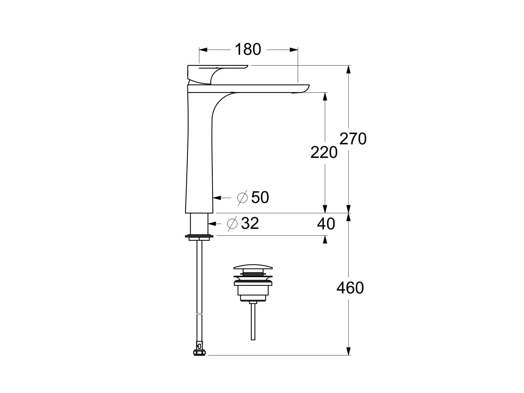 Однорычажный смеситель для раковины GUGLIELMI RUBINETTERIE Walser ARCH-00037180 - Вид №4