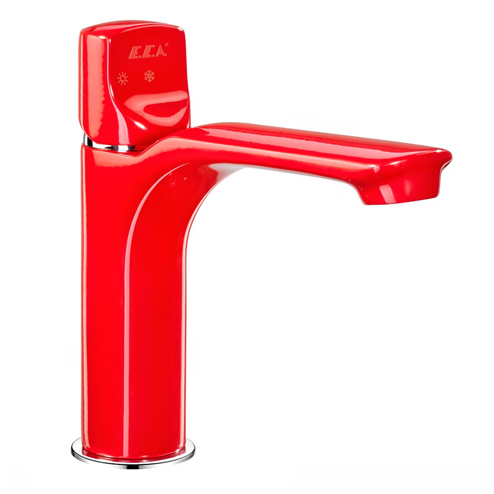 104308986st  Смеситель для раковины Myra - красный - экономия воды Eca  - Вид №1
