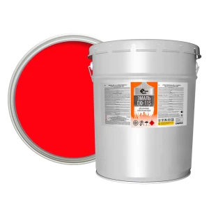Эмаль Простокраска ПФ-115 полуматовая цвет красный 20 кг