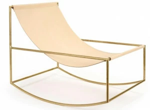 valerie_objects Кресло-качалка из латуни с подлокотниками  V9018019