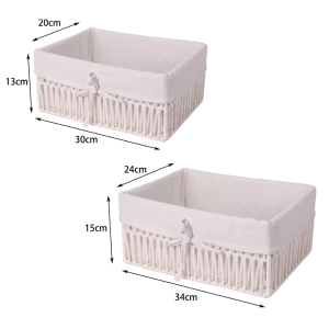 Корзина Konsensa 34x15x24 см полиэстер цвет белый